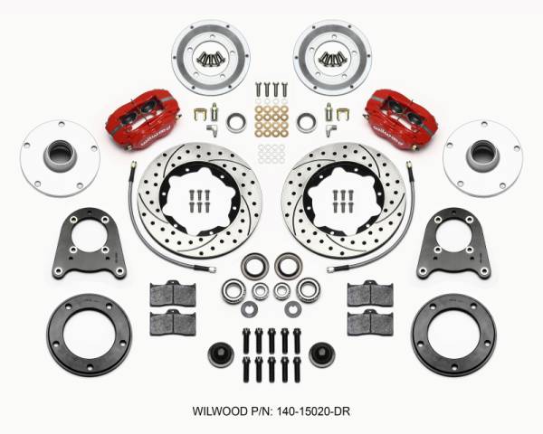 Wilwood - Wilwood Forged Dynalite-M Front Kit 10.75in Drilled Red 1950-1955 MG-TD/TF