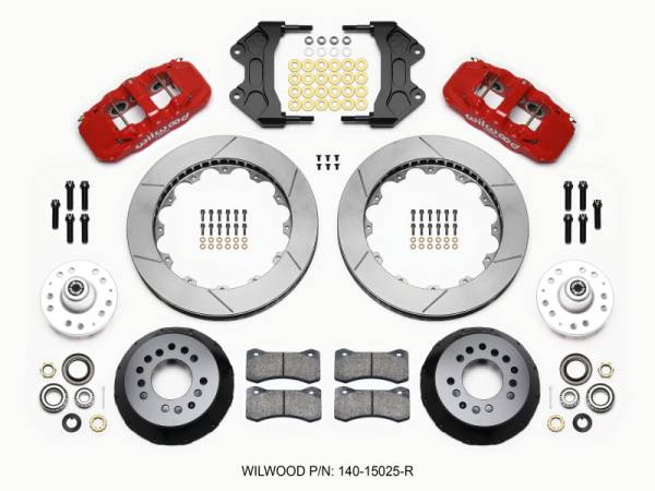 Wilwood - Wilwood AERO6 Front Hub Kit 15.00-Red WWE ProSpindle