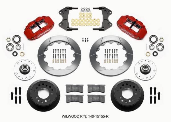 Wilwood - Wilwood Narrow Superlite 6R Front Hub Kit 12.88in Red WWE ProSpindle (5x4.75in 5x5.00in Hub)