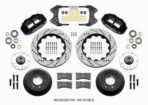 Wilwood - Wilwood Narrow Superlite 6R Front Hub Kit 14.00in Drilled WWE ProSpindle (5x4.75in 5x5.00in Hub)