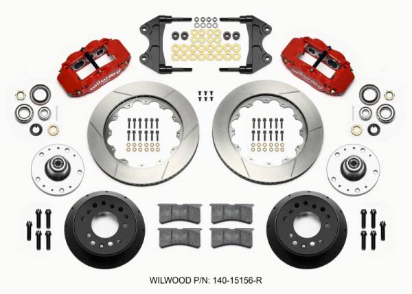 Wilwood - Wilwood Narrow Superlite 6R Front Hub Kit 14.00in Red WWE ProSpindle (5x4.75in 5x5.00in Hub)