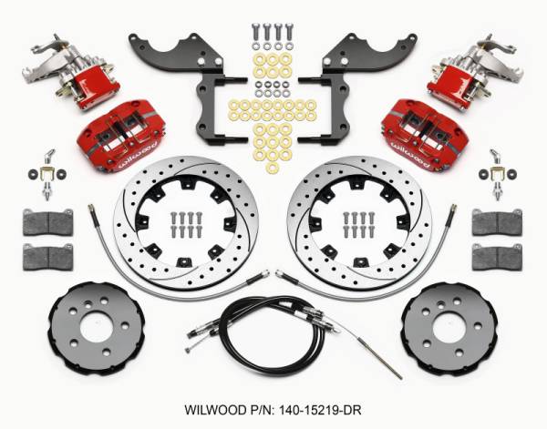 Wilwood - Wilwood Dynapro Radial4 / MC4 Rear Kit 12.19 Drilled Red 2014-2015 Mini Cooper w/Lines & Cables