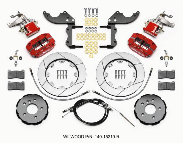 Wilwood - Wilwood Dynapro Radial4 / MC4 Rear Kit 12.19 Red 2014-2015 Mini Cooper w/Lines & Cables