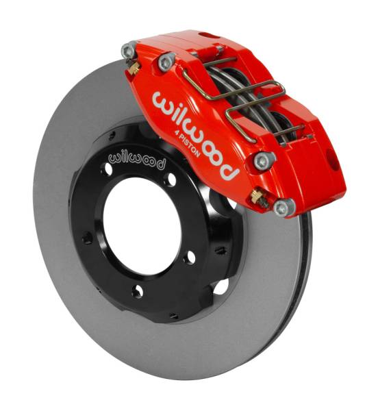 Wilwood - Wilwood Dynapro Radial Front Kit 11in Rotors Red 61-67 Jaguar XKE w/ Lines