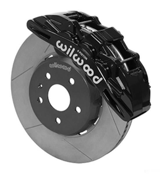 Wilwood - Wilwood SX6R Front Brake Kit 14in Slotted Rotors Black Calipers w/ Lines 16-19 Chevrolet Camaro SS