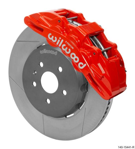 Wilwood - Wilwood SX6R Front Brake Kit 15in Lug Drive Red Rotor w/ Lines 16-19 Chevrolet Camaro