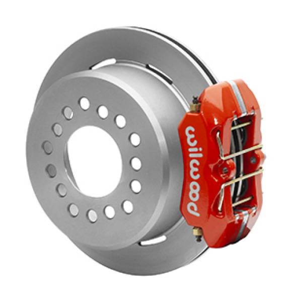 Wilwood - Wilwood Small Ford 11 in. Forged Dynapro Low-Profile Rear Parking Brake Kit (Red Calipers)