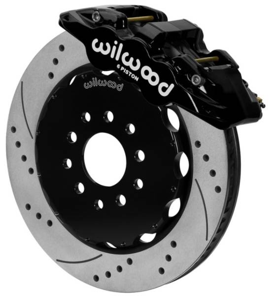 Wilwood - Wilwood AERO6 Front Big Brake Kit 14.00in Drilled Black Rotor - 97-13 Chevrolet Corvette C5/C6/Z06