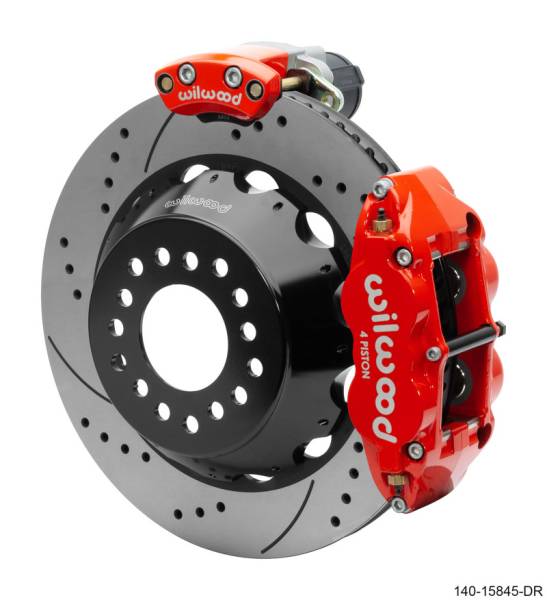 Wilwood - Wilwood Narrow Superlite 4R Rear P-Brk Kit 14.00in Rotor Big Ford New Style 2.50in Offset - SRP Red