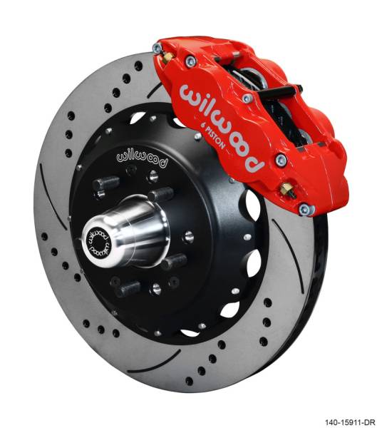 Wilwood - Wilwood Narrow Superlite 6R Front Big Brake Kit 14.00in SRP Drilled and Slotted Rotor - Red