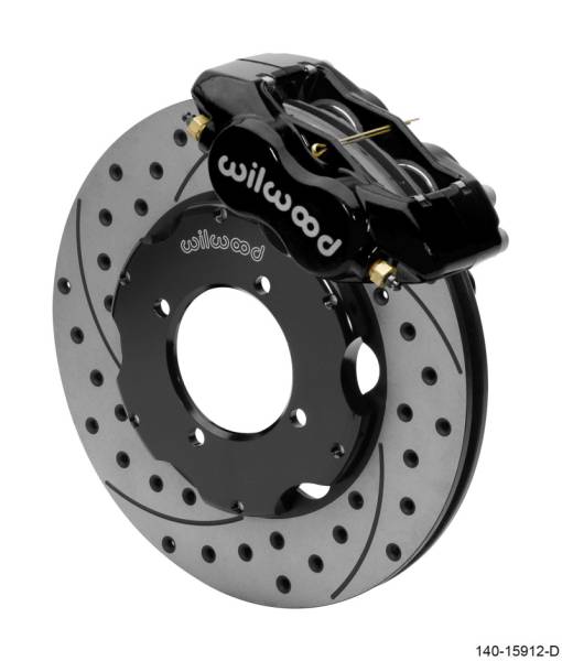 Wilwood - Wilwood Dynalite Front Big Brake Kit 11.00in SRP Drilled & Slotted Rotors - Black