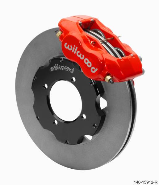 Wilwood - Wilwood Dynalite Front Big Brake Kit 11.00in ULHP-30 Vane Plain Face Rotors - Red