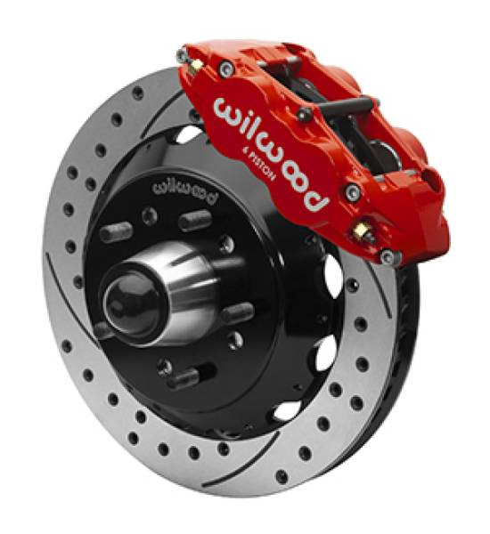 Wilwood - Wilwood Superlite 6R Front Brake Kit for 63-87 Chevy C10 Prospindle13.06 in Diameter, Red Calipers