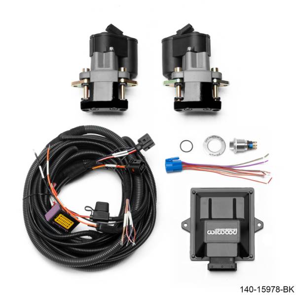 Wilwood - Wilwood Electronic Parking Brake Rear Retrofit Kit - 0.810in Rotor Black