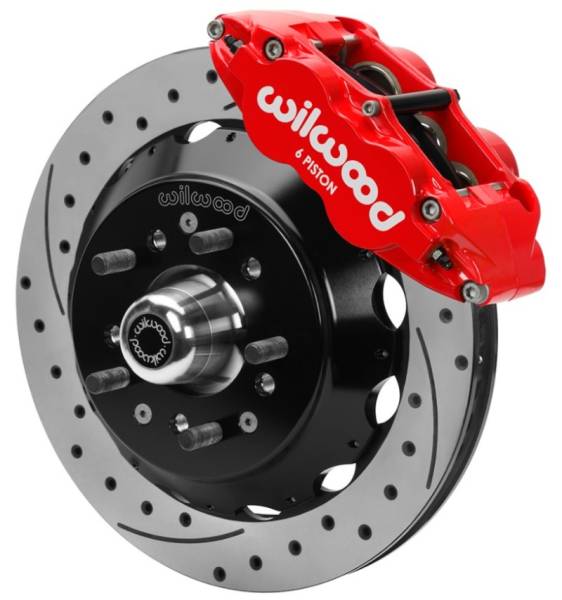 Wilwood - Wilwood 70-81 FBody/75-79 A&XBody FNSL6R Frt Brk Kit 12.88in D/S Rtr Red Caliper Use w/ PD Spindle