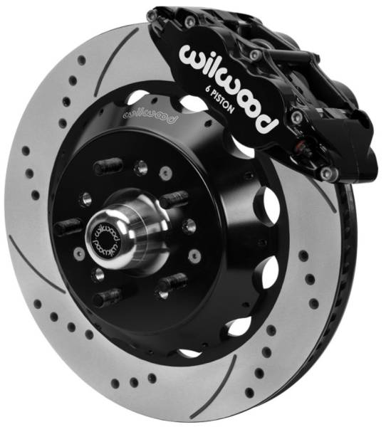 Wilwood - Wilwood 70-81 FBody/75-79 A&XBody FNSL6R Frt BBK 14in D/S Rtr Blk Calipers Use w/ Pro Drop Spindle