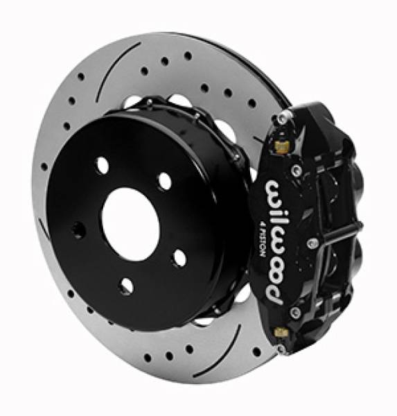 Wilwood - Wilwood 2020+ Jeep Gladiator Narrow Superlite 4R Rear Drill & Slot. Brake Kit 14.00in Black w/ Lines