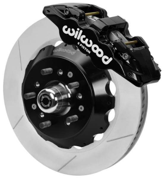 Wilwood - Wilwood 70-81 FBody/75-79 A&XBody AERO6 Frt BBK 14in Rtr Blk Calipers Use w/ Pro Drop Spindle