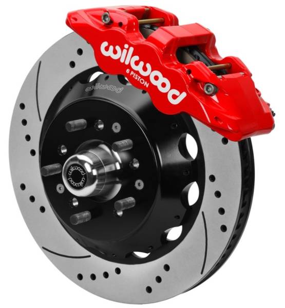 Wilwood - Wilwood 70-81 FBody/75-79 A&XBody AERO6 Frt BBK 14in D/S Rtr Red Calipers Use w/ Pro Drop Spindle