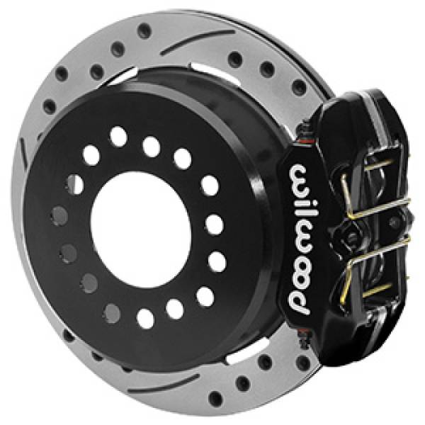 Wilwood - Wilwood Ford Explorer 8.8in Rear Axle Dynapro Disc Brake Kit 11in Drilled/Slotted Rotor -Blk Caliper 140-16406-D