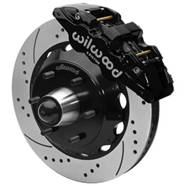 Wilwood - Wilwood 63-87 C10 CPP Spindle AERO6 Front BBK 14in Drilled/Slotted 6x5.5 BC - Black