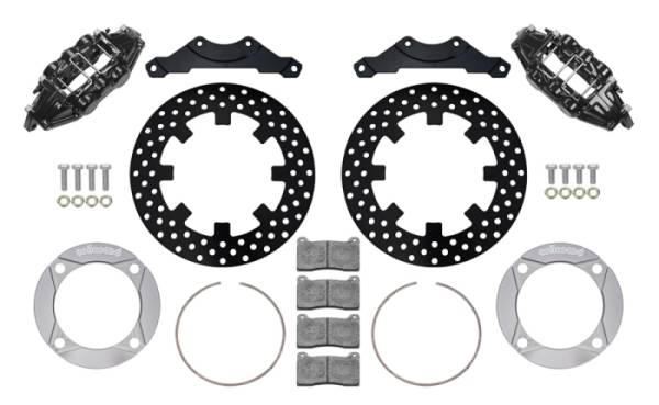 Wilwood - Wilwood 2014+ Polaris RZR XP 1000 Rear Kit 11.25in Drilled - Black 140-16633-D