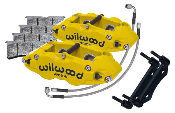 Wilwood - Wilwood 84-89 Porsche 911 Front Superlite Caliper Kit 3.5in MT - Yellow 140-16677-Y