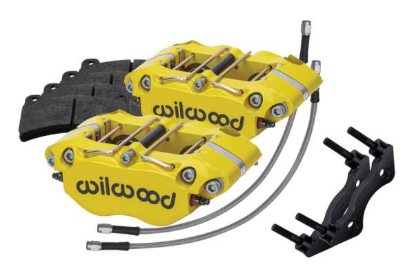 Wilwood - Wilwood 84-89 Porsche 911 Rear Dynapro Caliper Kit 3in MT - Yellow 140-16678-Y