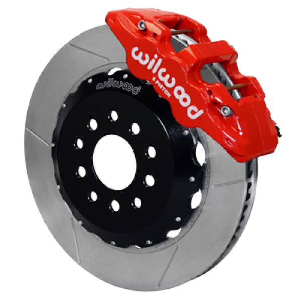 Wilwood - Willwood 63-87 Chevy C10/C15 AERO6 Front Brake Kit Red Caliper 14.25in GT Slotted Rotor