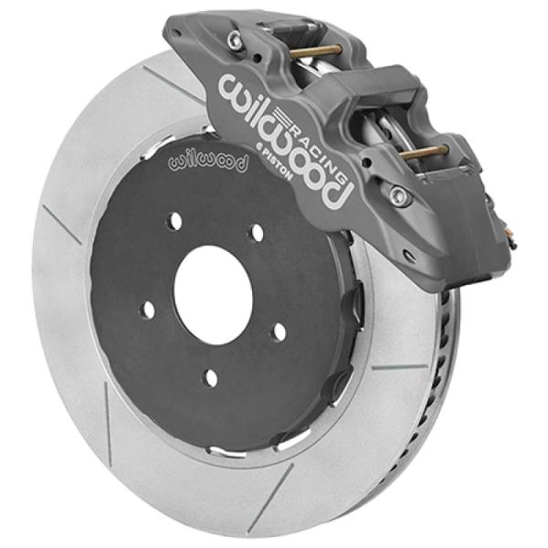 Wilwood - Wilwood AERO6 RACE Front Big Brake Kit 14in GT Slotted 94-04 Mustang - Type III Ano Grey Calipers