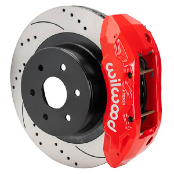 Wilwood - Wilwood 99-18 Chevy Silverado/GMC Sierra 16x1.25 D&S Rotor TX4R 4 Piston Rear Brake Kit - Red 140-16861-DR