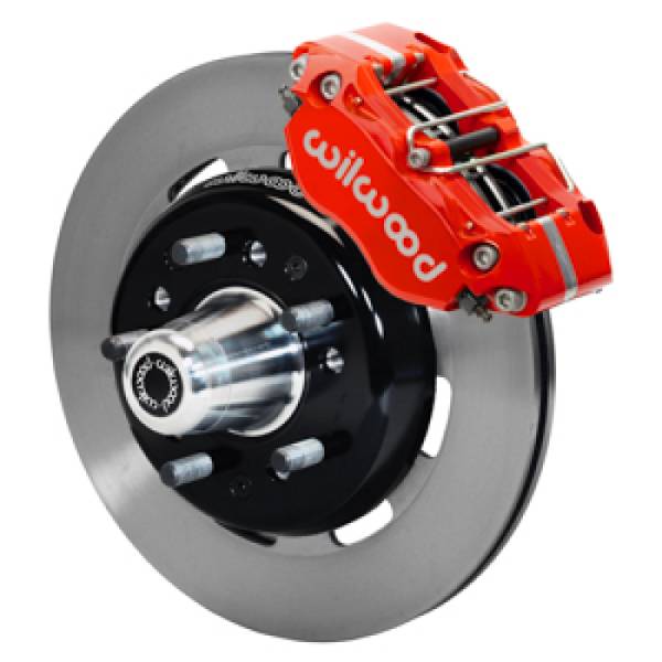 Wilwood - Wilwood 55-57 Chevy Bel Air Dynapro 4 Kit, 5x4.50in/4.75in Hub - Red 140-16907-R