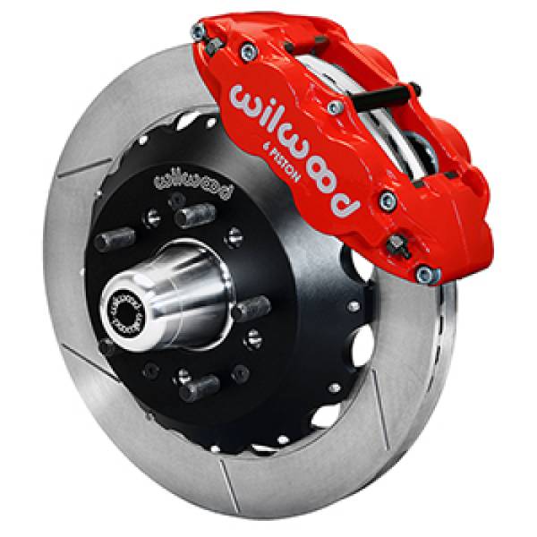 Wilwood - Wilwood 55-57 Chevy Bel Air Superlite 6R Kit, 5 x 4.50in/4.75in Hub - 12.88in Slotted - Red 140-16908-R