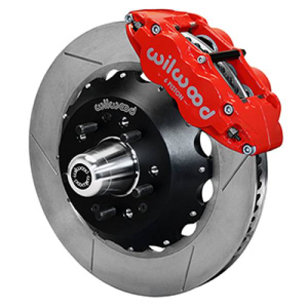 Wilwood - Wilwood 55-57 Chevy Bel Air Superlite 6R Kit, 5 x 4.50in/4.75in Hub - 14.00in Slotted Rotor - Red 140-16909-R