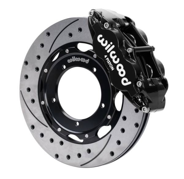 Wilwood - Wilwood 69-74 Porsche 911 Front Superlite Brake Kit 3in MT Drilled & Slotted Face - Black 140-16937-D