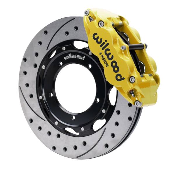 Wilwood - Wilwood 69-74 Porsche 911 Front Superlite Brake Kit 3in MT Drilled & Slotted Face - Yellow 140-16937-DY