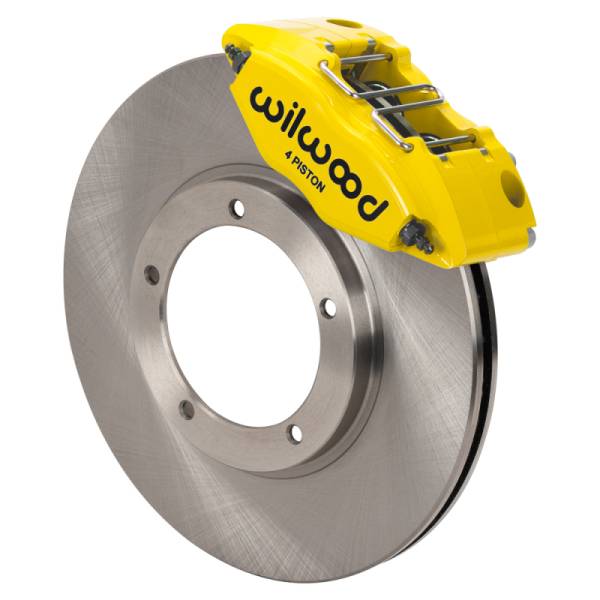 Wilwood - Wilwood 69-74 Porsche 911 Front Powerlite Brake Kit 3in MT Plain Face - Yellow 140-16946-Y