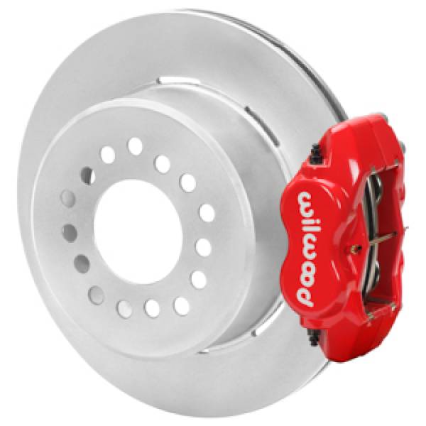 Wilwood - Wilwood Forged Dynalite P/S Park Brake Kit Drilled Red 15 Bolt 2.75in Offset Plain Faced Rotor - 140-16989-R