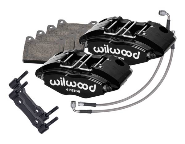 Wilwood - Wilwood 69-74 Porsche 911 Front Powerlite Caliper Kit 3in MT - Black 140-17019