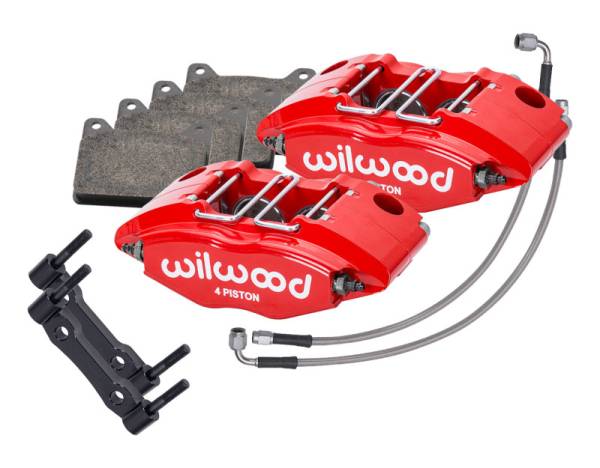 Wilwood - Wilwood 69-74 Porsche 911 Front Powerlite Caliper Kit 3in MT - Red 140-17019-R