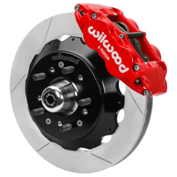 Wilwood - Wilwood Forged 6 Piston Red Superlite Caliper, GT 48 Vane Spec37 Slotted Rotor - 12.88x1.25