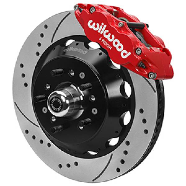 Wilwood - Wilwood Forged 6 Piston Red Superlite Caliper, SRP 72 Vane Vented Spec37 Drilled & Slotted Rotor - 1