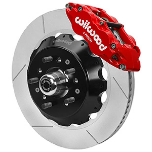 Wilwood - Wilwood Forged 6 Piston Red Superlite Caliper, SRP 72 Vane Vented Spec37 Slotted Rotor - 14.00x1.25