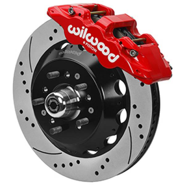 Wilwood - Wilwood Forged 6 Piston Red Superlite Caliper, GT 72 Vane Vented Spec37 D&S Rotor - 14x1.25