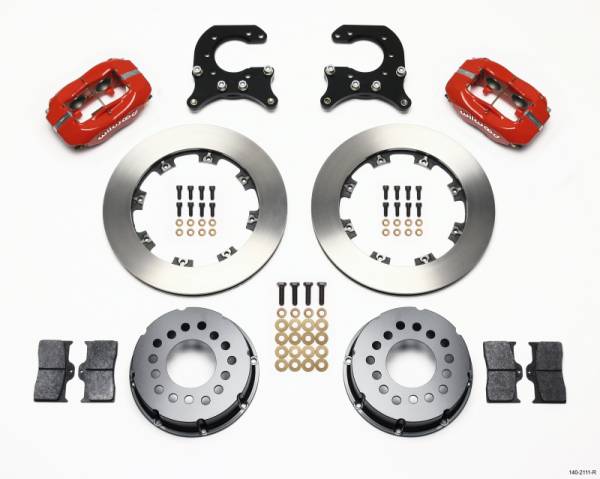 Wilwood - Wilwood Forged Dynalite P/S Rear Kit Red 58-64 Olds/Pontiac Ends