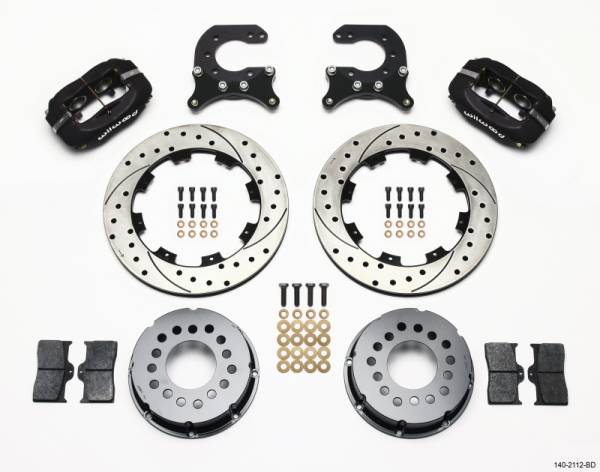 Wilwood - Wilwood Forged Dynalite P/S Rear Kit Drilled Rotor Chev 12 Bolt w C-Clips