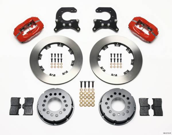 Wilwood - Wilwood Forged Dynalite P/S Rear Kit Red Chev 12 Bolt w C-Clips