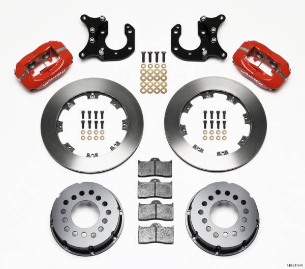 Wilwood - Wilwood Forged Dynalite P/S Rear Kit Red Big Ford 2.36in Offset