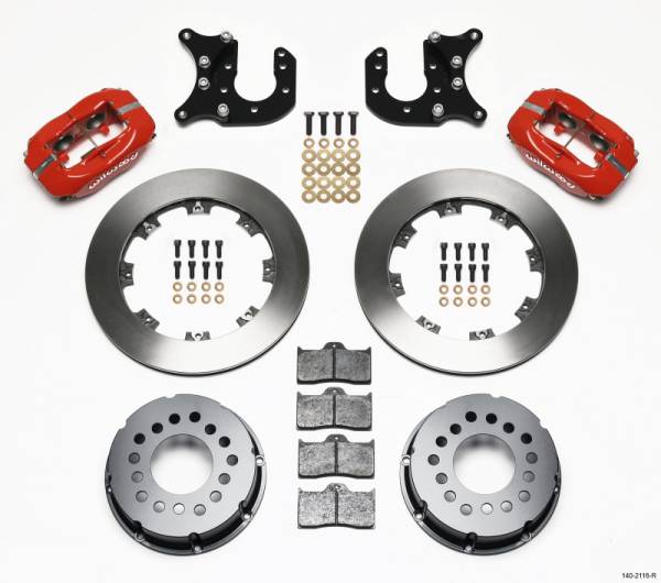 Wilwood - Wilwood Forged Dynalite P/S Rear Kit Red Mopar-Dana 2.72in Offset