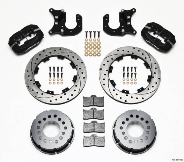 Wilwood - Wilwood Forged Dynalite P/S Rear Kit Drilled Rotor Mopar-Dana 2.36in Offset